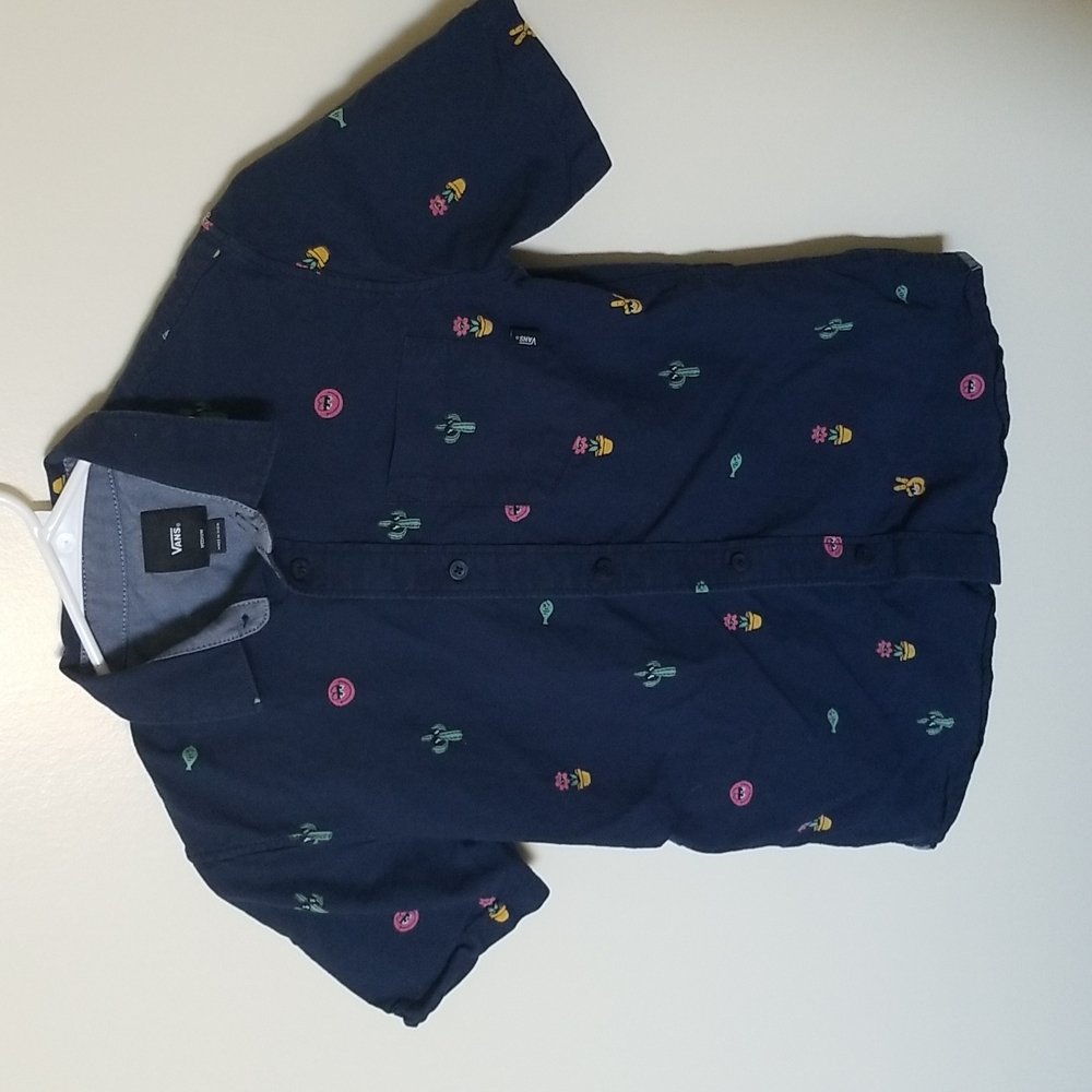 🌸 3 for $20 Vans Boys' Short Sleeve Print Shirt, size M